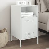 vidaXL Nočna omarica bela 36x39x68 cm hladno valjano jeklo Cene
