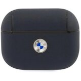BMW OVITEK IZ PRAVEGA USNJA ZA AIRPODS PRO, MORNO MODER S SREBRNIM LOGOTIPOM, (21834776) | Shoptok.si