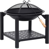 Posuda za vatru sa žaračem 54 x 54 x 55 cm čelična | shoptok.hr