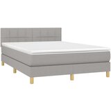  Krevet box spring s madracem svjetlosivi 140x200 cm od tkanine | shoptok.hr