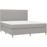  Krevet box spring s madracem svjetlosiva 160x200 cm tkanina | shoptok.hr