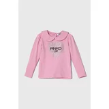 Pinko Up Majica z dolgimi rokavi za dojenčka roza barva