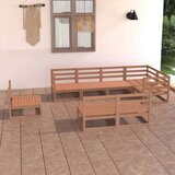  Vrtna sedežna garnitura 8-delna medeno rjava trdna borovina, (20973827) Cene