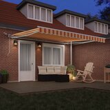 Skrovita tenda Žuta i narančasta 400 × 350 cm Poliester i metal | shoptok.hr