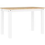 Maison Chic Jedilna miza - Kuhinjska miza - Jedilni stol Panama bela 117x60x75 cm trdna borovina, (21714943) Cene