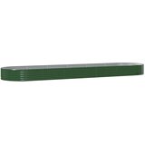  Visoka greda iz prašno premazanega jekla 523x140x36 cm zelena, (20707356) | Shoptok.si