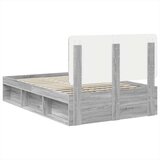  Konstrukcija postelje z vzglavjem Siva Sonoma 120 x 200 cm, (5000102827) | Shoptok.si