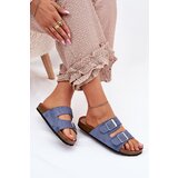 Boto Women's sandals on cork platform with buckles blue Evisolla | shoptok.hr