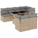 Maison Chic Seti vrtnega pohištva - Vrtna garnitura - Vrtni pohištvo set 8-delna z blazinami bež poli ratan, (21800187) | Shoptok.si