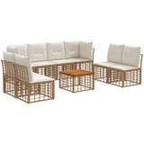  Set vanjskih sofa 9 pcs Prirodna i krema bijela Poliester | shoptok.hr