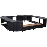 vidaXL Četvrtasta ograda za vruću kupku crna 268x268x55 cm poliratan Cijene