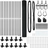 vidaXL Set stupova za ograde Set od 2 Siva Metal 25 x 1,5 m Čvrsta | shoptok.hr