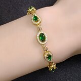 IZMAEL Zapestnica GA-23435 - Zlata / Zelena | Shoptok.si