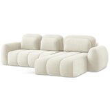 Makamii Bež sklopiva/s prostorom za odlaganje kutna garnitura od bouclé tkanine (s desnim kutom/s ležaljkom) Pele – | shoptok.hr