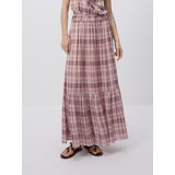 Reserved Karirana maxi suknja - šaren | shoptok.hr