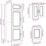  8-dijelni set kuhinjskih ormarića Kalmar konstruiranog drva | shoptok.hr