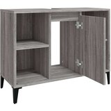 vidaXL Omarica za umivalnik siva sonoma 80x33x60 cm inženirski les | Shoptok.si
