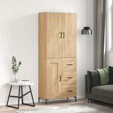 vidaXL Visoka komoda sonoma hrast 69,5x34x180 cm inženirski les | Shoptok.si