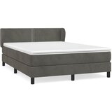 The Living Store Box spring postelja z vzmetnico temno siva 140x200 cm žamet - Box Spring Postelja, (21490177) | Shoptok.si