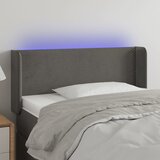  LED uzglavlje tamnosiv 93x16x78/88 cm baršunasto | Eponuda.com