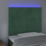  Uzglavlje tamnozeleno 100x5x118/128 cm baršunasto | shoptok.hr