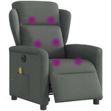 vidaXL Električni masažni naslanjač temno sivo blago | Shoptok.si