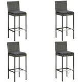 5-dijelni vrtni barski set s jastucima sivi Siva | shoptok.hr