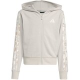 Adidas Športna jopa na zadrgo brokat / greige / bela | Shoptok.si