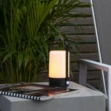 Star Trading Crno-bež LED lampa Flame, visina 19 cm