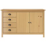 Maison Chic Komoda - Predalnik Hill medeno rjava 130x40x80 cm trdna borovina, (21721653) | Shoptok.si