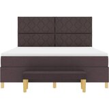  Krevet s opruga kutije Tamno smeđa 200 x 180 cm tkanina | shoptok.hr