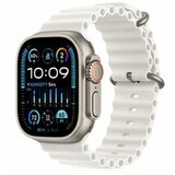 Apple watch Ultra2 cellular, 49mm titanium case w white ocean band Cene