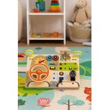 ECO TOYS Drvena LED senzorna ploča za djecu, edukativna ploča za volan automobila, 14 dijelova Slike