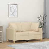  Dvosjed s ukrasnim jastucima krem 120 cm od tkanine | shoptok.hr