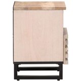 vidaXL Nočna omarica 40x33x46 cm trden beljen mangov les | Shoptok.si