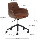 Kave Home Jedilni stoli na koleščkih v konjak rjavi barvi v kompletu 2 ks Tissiana – | Shoptok.si