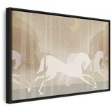  Slika - Moon Horses - Horses Galloping Among Trees on a Starry Night 90x60 U crnom drvenom okviru | shoptok.hr