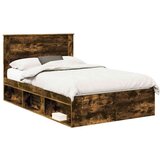  Konstrukcija postelje z vzglavjem Dimljeni oreh 120 x 200 cm, (5000103740) | Shoptok.si