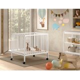 Vipack Bijeli putni krevetić od masivne bukve s podesivom visinom/na kotačićima 95x75 cm Dino – | shoptok.hr