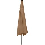  Vrtni suncobran s LED svjetlima 400 cm smeđesivi | shoptok.hr