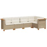 Maison Chic Seti vrtnega pohištva - Vrtna garnitura - Vrtni pohištvo set 5-delna z blazinami bež poli ratan, (21816464) | Shoptok.si