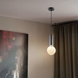 Viseći luster SAGA na sajli 1xE27/40W/230V crni | Eponuda.com