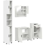  Set namještaja za kupaonicu Zidne 4 pcs Bijelo 61 x 35 x 64 cm | shoptok.hr