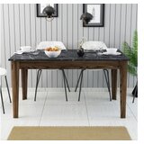 Hanah home trpezarijski sto milan 518 walnut black | ePonuda.com