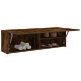 vidaXL Kopalniška stenska omarica dimljen hrast 100x25x30 cm inž. les Cene