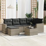  7-dijelni set vrtnih sofa svjetlosivi od poliratana | shoptok.hr