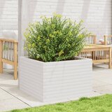  Vrtna sadilica bijela 70x70x45,5 cm od masivne borovine | shoptok.hr