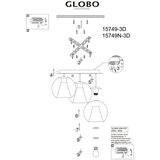 Globo STROPNA SVETILKA BARRY 41/28,5 cm | Shoptok.si
