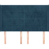  Uzglavlje s ušima tamnoplavo 147x16x118/128 cm baršunasto | shoptok.hr