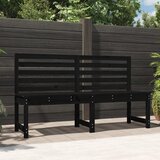 The Living Store Vrtna klop črna 157,5 cm trdna borovina - Vrtna Klop, (21463376) Cene